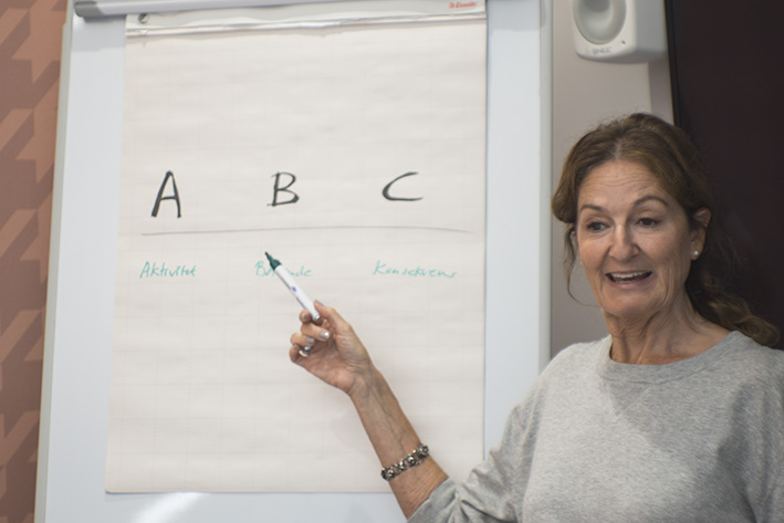 Thérèse Fuchs som undervisar om ABC